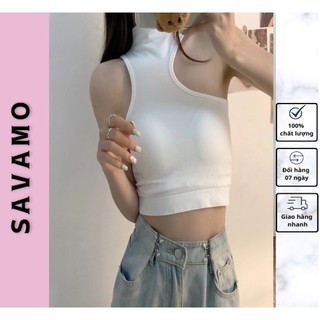 Áo ba lỗ nữ croptop freesize ôm kiểu tập gym thể thao thời trang cá tính SAVAMO S45