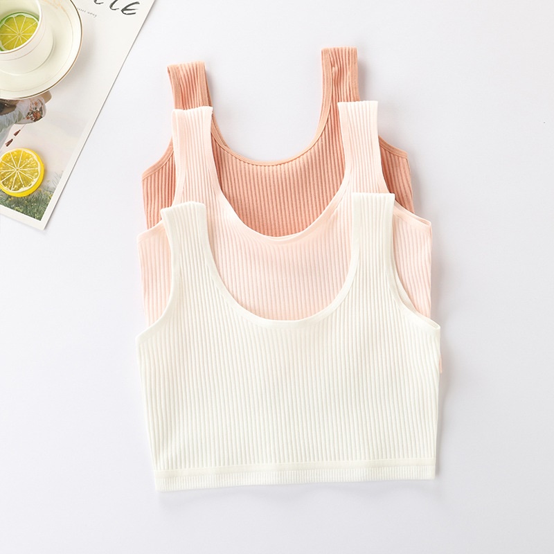 Áo Ngực Cotton Vải Mềm Thoáng Mát Cho Bé Gái 8-12 Tuổi