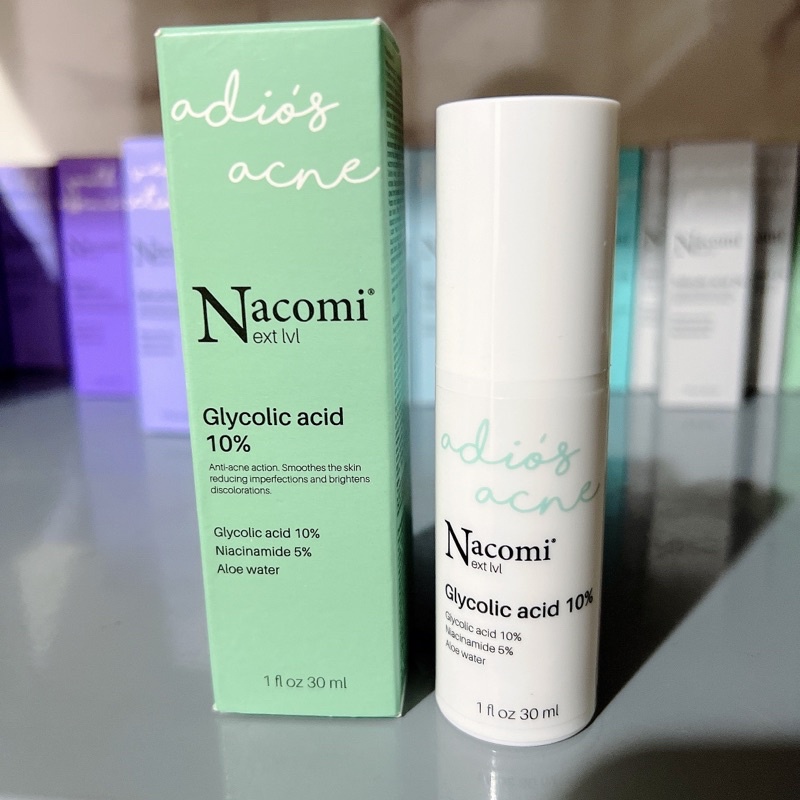 Serum Nacomi Glycolic Acid 10% làm sạch sâu lỗ chân lông, giảm dầu, ngừa mụn hiệu quả 30ml