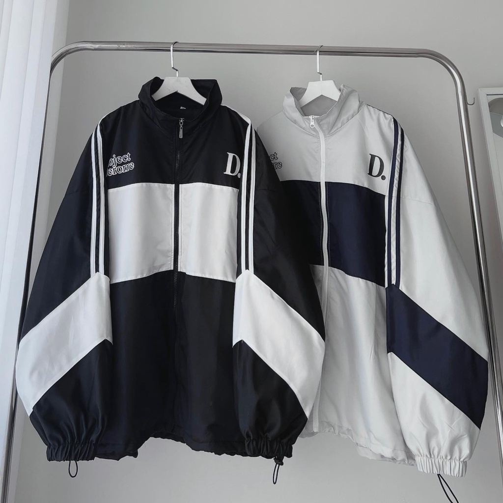 Áo khoác dù phối  " DERORRE " / form rộng unisex