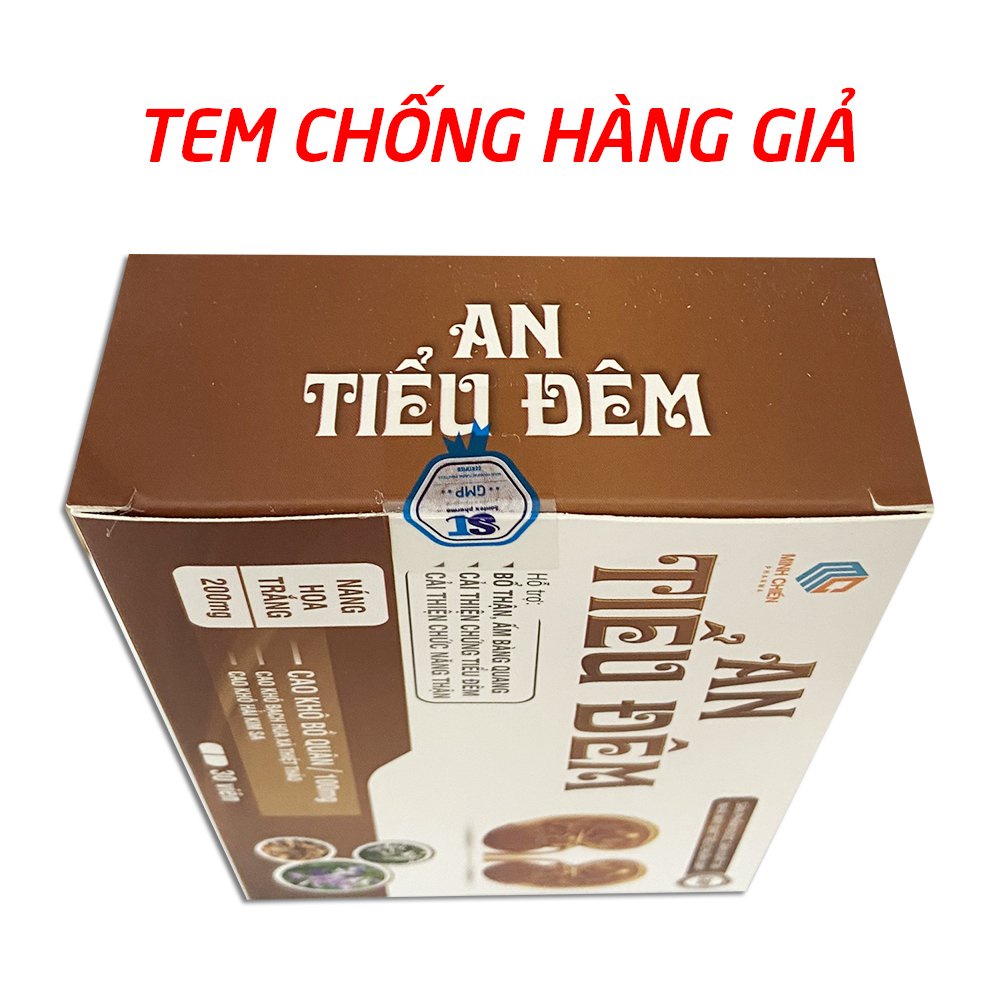 Viên uống An Tiểu Đêm giúp bổ thận, ấm bàng quang, giảm tiểu đêm, tiểu nhiều lần, tiểu đục - 30 viên -An Tiểu Đêm vỉ nâu