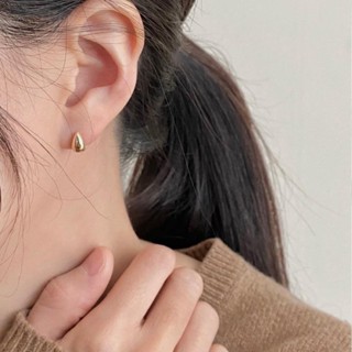 Khuyên tai bạc 925 summery nụ giọt nước bông tai s925 mạ vàng