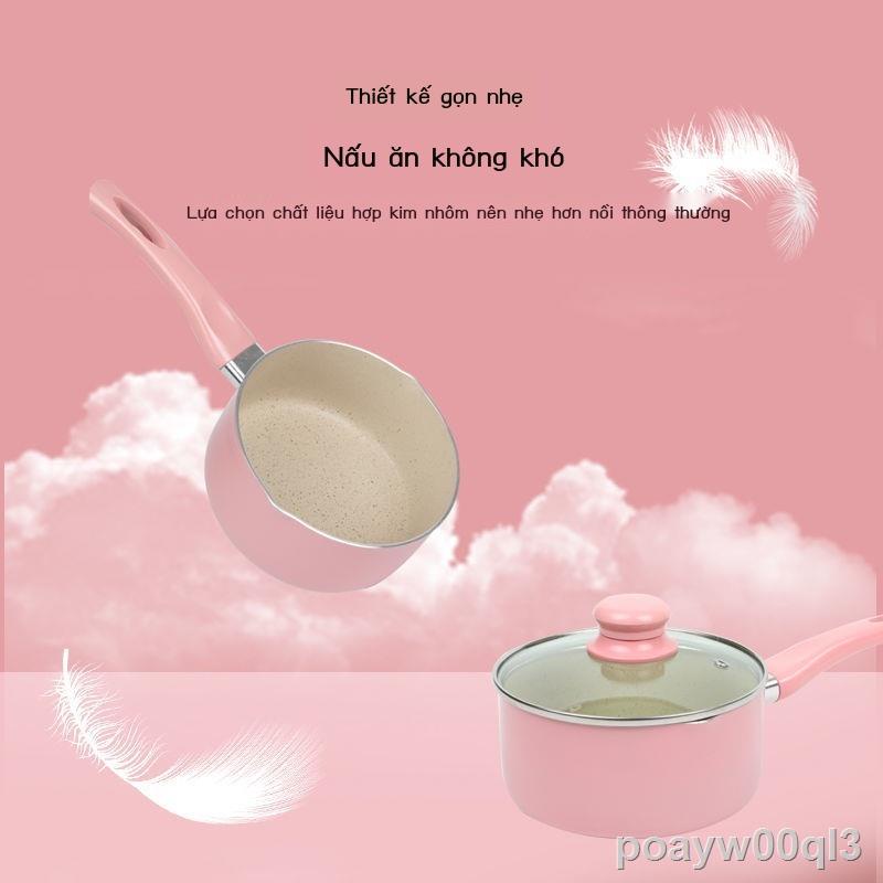 【23 năm】∈☞❇Nồi chống dính đá y tế nấu cháo gia dụng ăn dặm cho bé sữa xào nhỏ mì liền lẩu bột ốc