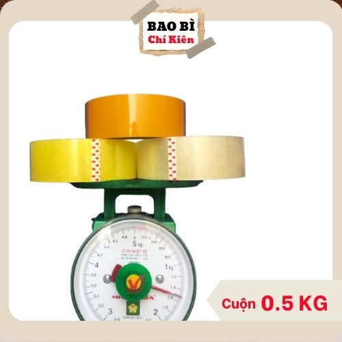 Băng Dính 0.5KG Lõi Mỏng Băng Keo Trong Hoặc Đục Dán Thùng Siêu Dính Băng Dán Đóng Hàng Giá Rẻ