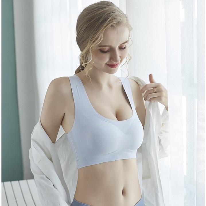 Áo Lót Nữ Chất Liệu Lụa Vải Su Thoáng Mát Không Gọng Thoải Mái Dành Cho Nữ YENSL01