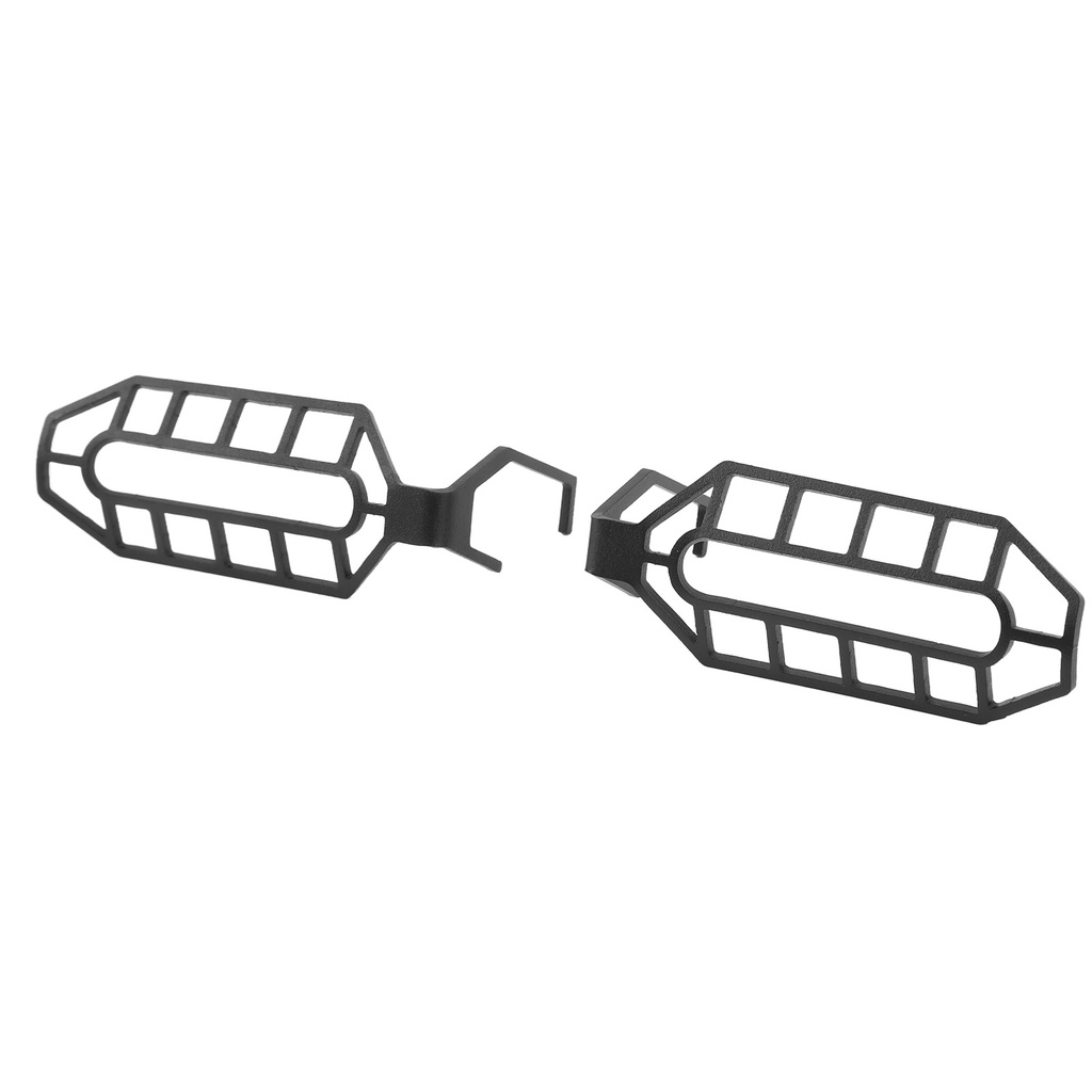 Motorlife Cặp vỏ bảo vệ đèn xi nhan dành cho xe máy bằng thép không gỉ Màu đen thay thế CB500X 2019‑2021