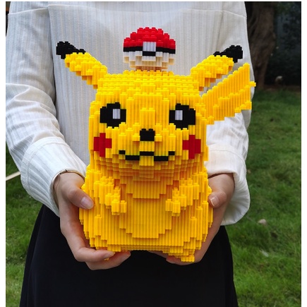 Xếp hình le go pokemon pikachu hiphop size to 31cm đồ chơi xếp hình nano 3d cho bé chuẩn mẫu
