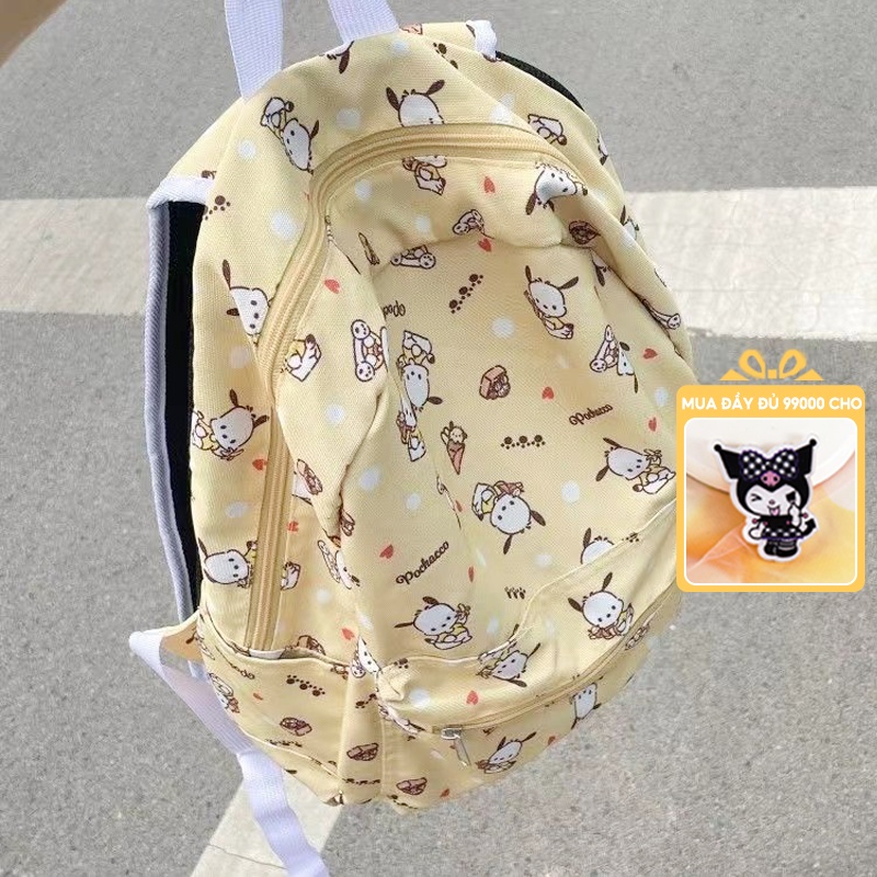 Balo Đi Học Cỡ Lớn In Hình Chú Chó Pochacco Pacha Dành Cho Nữ