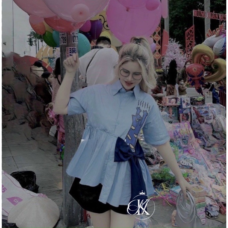 💋 SET BỘ BABYDOLL NƠ BÈO SIÊU XINH 60-90kg 💋 BIGSIZE RIN HEO