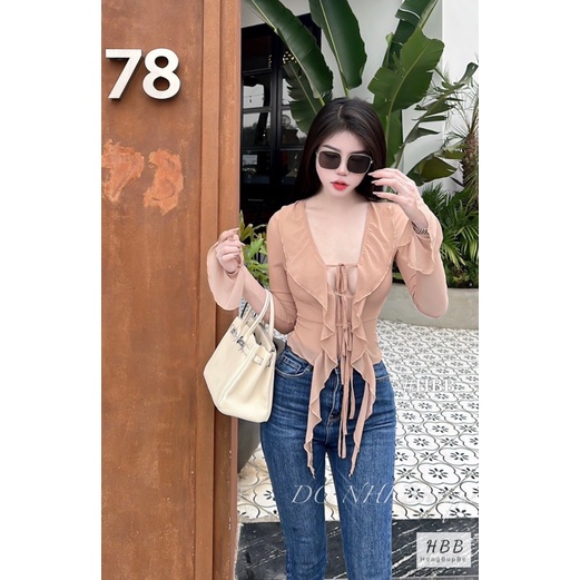 Áo lưới bèo đan dây sexy