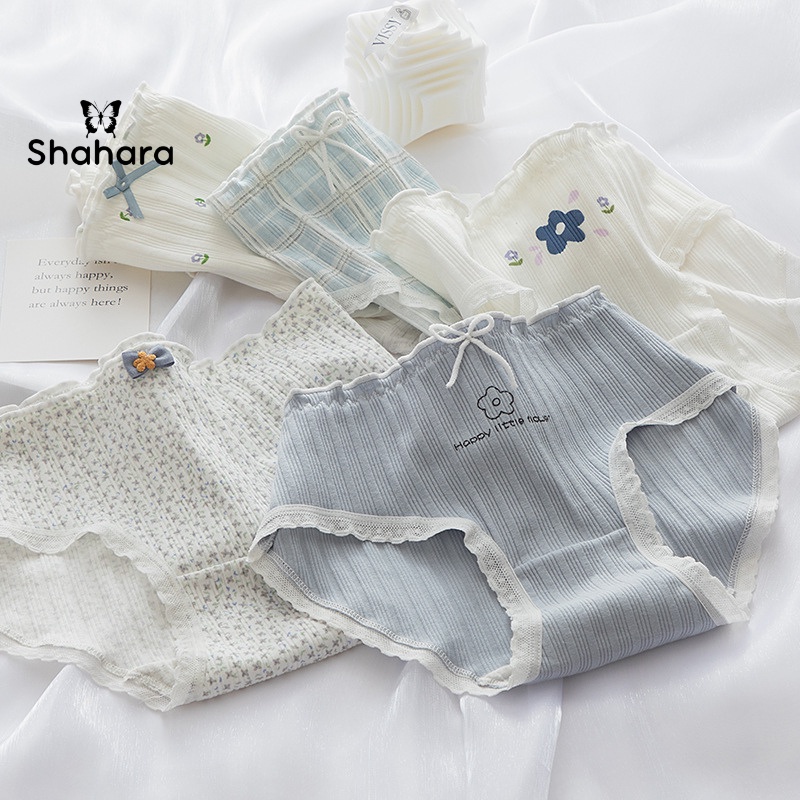 Quần lót nữ ren lưới bánh bèo thắt nơ dễ thương 341