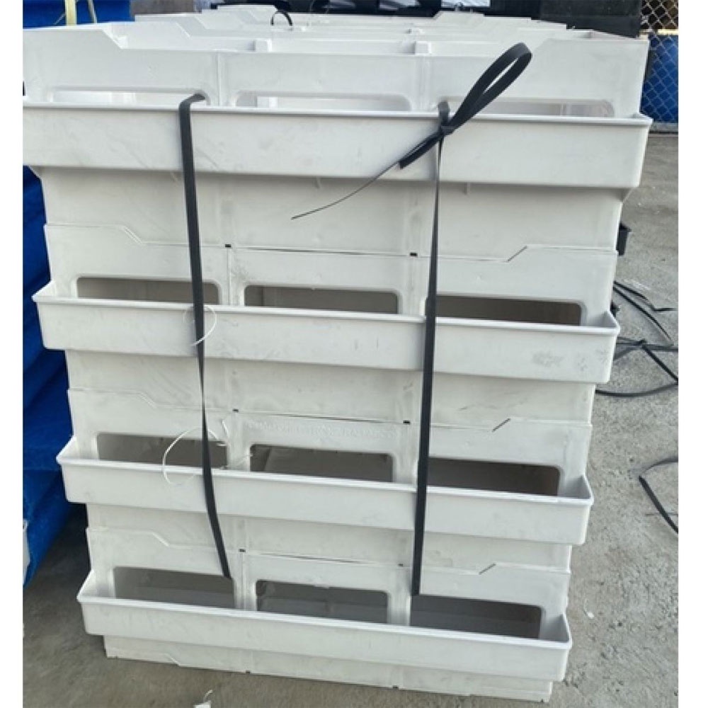 Bakki lọc hồ cá koi 1 tầng trắng - đen size 68x35x24cm drc