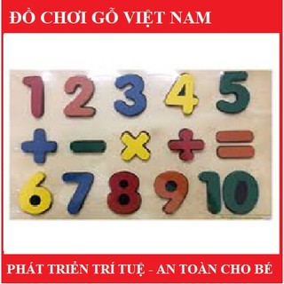 Bảng số 0-10 bằng gỗ Minh Thành , đồ chơi ghép hình cao cấp cho bé