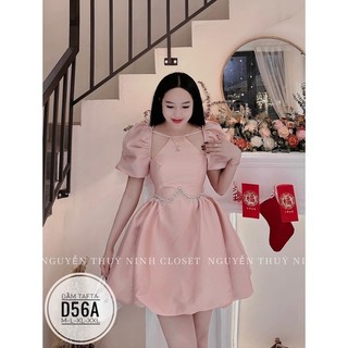 Đầm tafta đính đá D56A