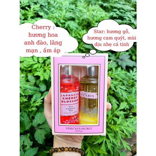 Sét Quà Tặng Xịt Thơm body mist body works chai 75ml