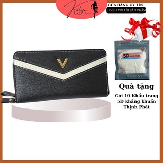 Ví da nữ cầm tay dáng dài, bóp đựng tiền nữ ví bóp dài da PU sang trọng nhiều ngăn - Kalyn Sports