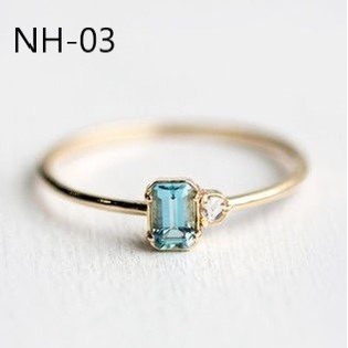 Nhẫn đính đá nữ bạc 925 đơn gian trơn đẹp cá tính May Jewelry20 MJ022