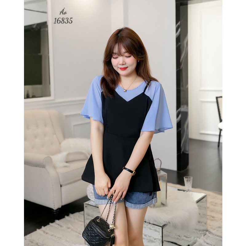 Áo kiểu BIGSIZE peplum che bụng 16835