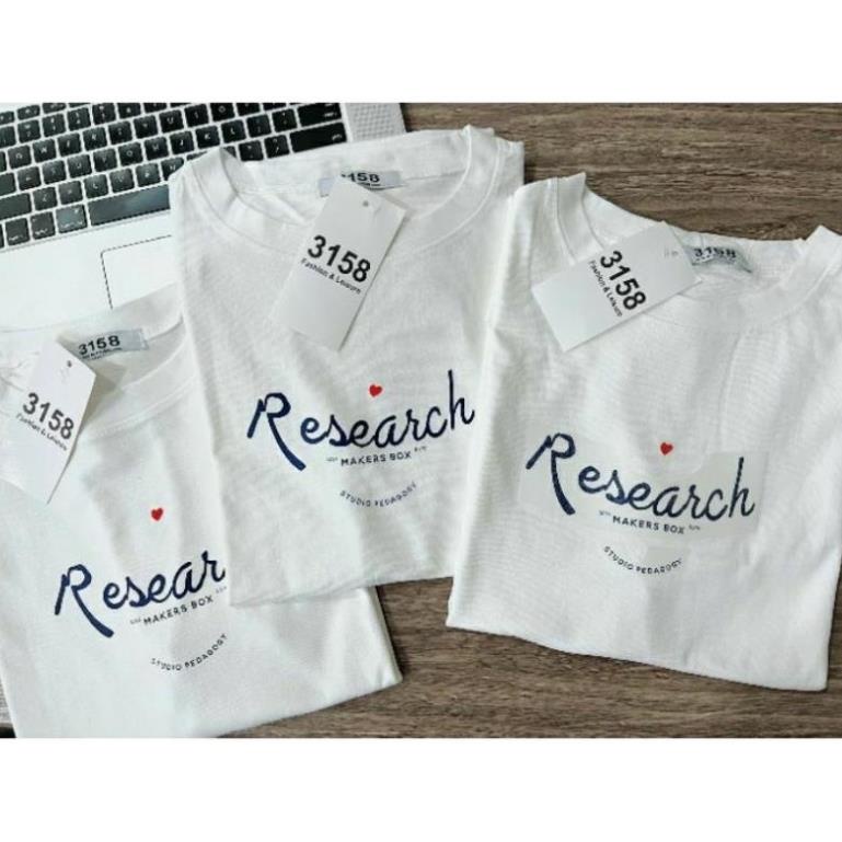 [Rẻ Vô Địch] Áo Thun Tay Lỡ 3158 Cotton Khô Dáng Rộng Unisex Research