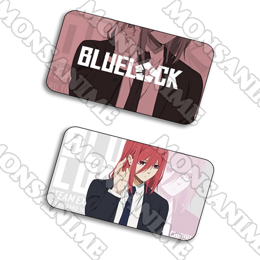 Ảnh card bo góc in hình BLUE LOCK Tiền đạo số 1 ver Áo Vest thẻ bo viền 5*8cm anime chibi sưu tầm 1 tấm