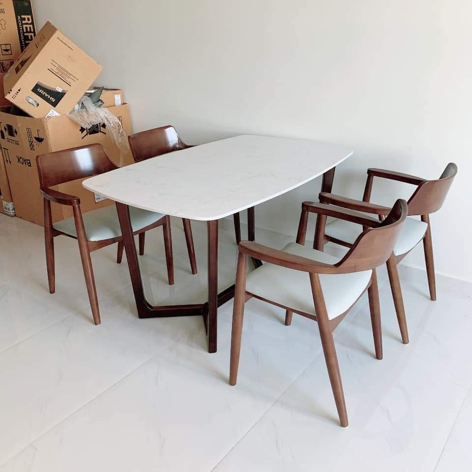 Ghế gỗ cafe Hiroshima lưng cao