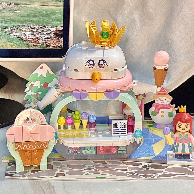 Đồ chơi lắp ráp Legogi QUÁN ĂN JAKI mô hình quán cafe trưng bày phòng trang trí bàn học quà tặng sinh nhật