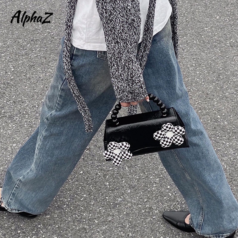 AlphaZ Túi Đeo Chéo Đính Ngọc Trai Phong Cách retro Âu Mỹ Thời Trang Cho Nữ