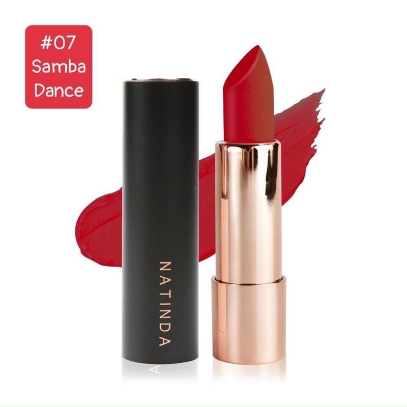Son lì không chì mềm môi Số 7- Đỏ Cherry Natinda