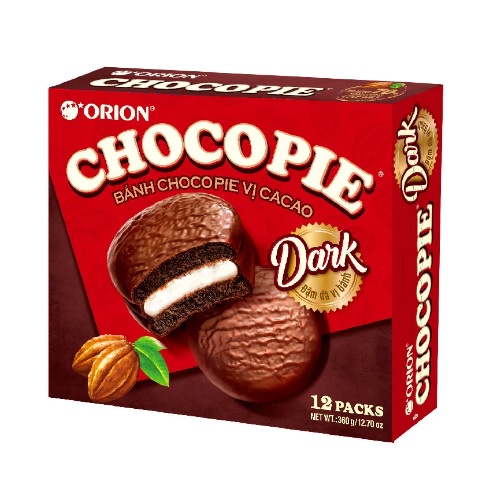 Bánh Orion Chocopie Đậm vị Cacao / Dark Chocopie hộp 360g