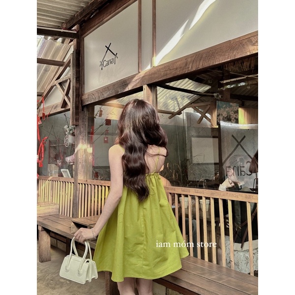 Luna Dress _ Váy dây babydoll linen 2 lớp  - 3 màu