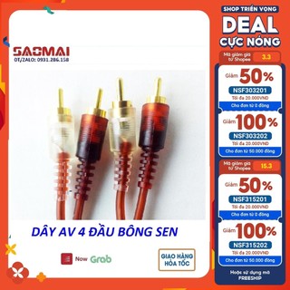 Dây cáp AV - 1,5m 4 đầu bông sen - Loại trền âm thanh tốt - phù hợp nhiều thiết bị điện tử