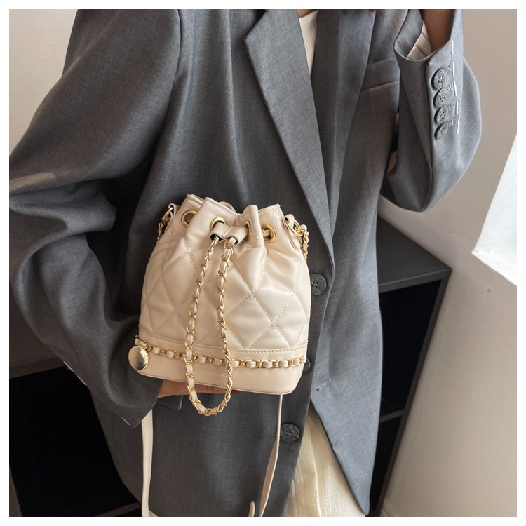 Túi Đeo Chéo Dây Rút MINGA Họa Tiết Kim Cương Caro da PU Cao Cấp Dành Cho Nữ Thiết Kế Sang Chảnh 6512 B-22