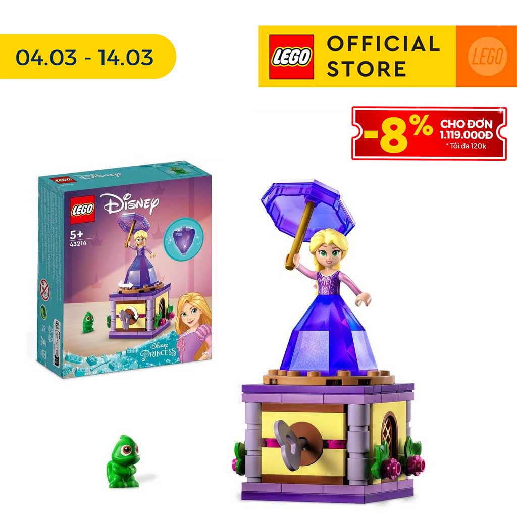  LEGO Disney Princess 43214 Hộp Xoay Công Chúa Rapunzel