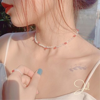 (Ảnh thật) Vòng chocker hạt cườm cherry/việt quất (tặng kèm nhẫn)