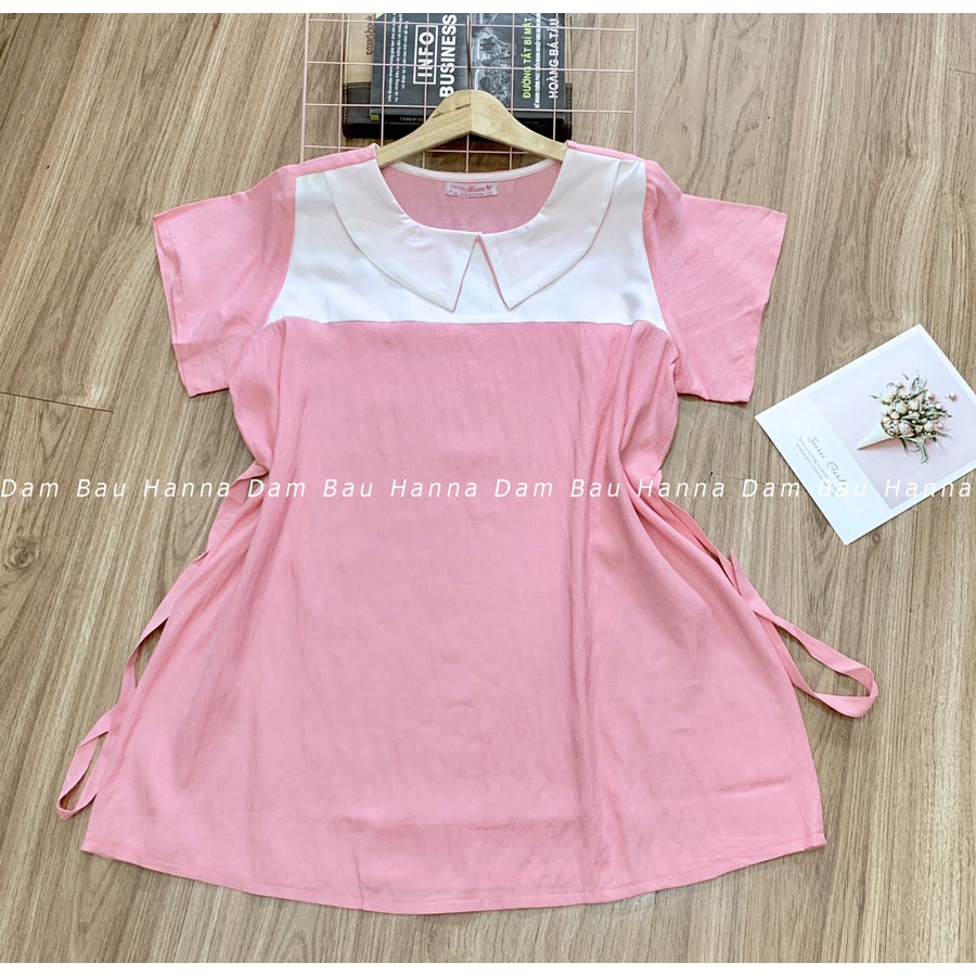[HANNA] Áo bầu công sở big size 100kg chất vải 100% sợi cotton cao cấp mềm mát mùa hè thấm mồ hôi tốt không nhăn