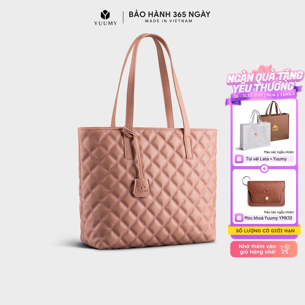 Túi xách da nữ phối charm trang trí Yuumy Seasand YTX28