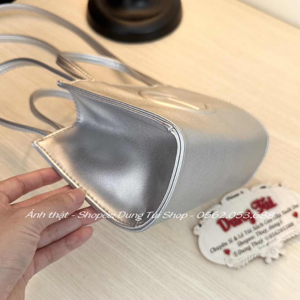 Túi nữ quai xách + đeo chéo size 17 da trơn mềm full màu