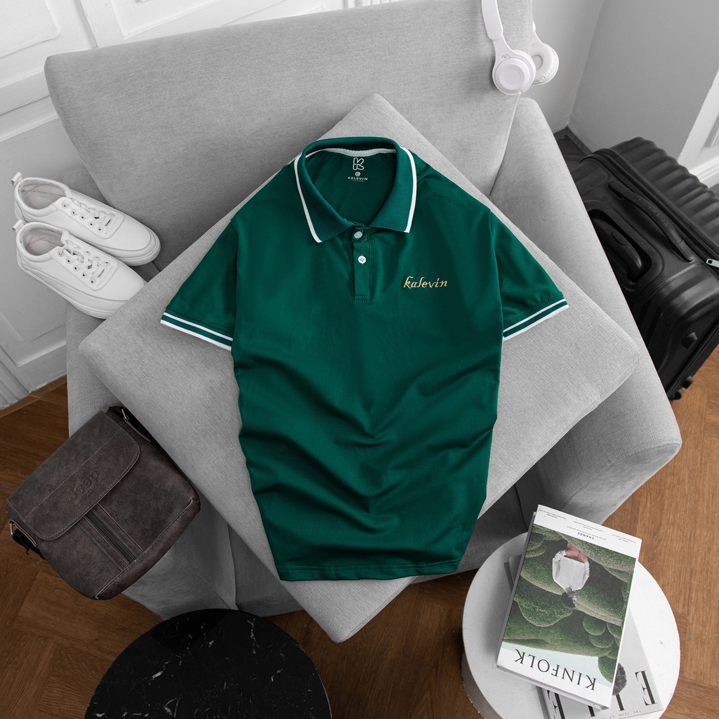 Áo polo nam áo thun polo nam có cổ cao cấp chính hãng chuẩn from tay ngăn