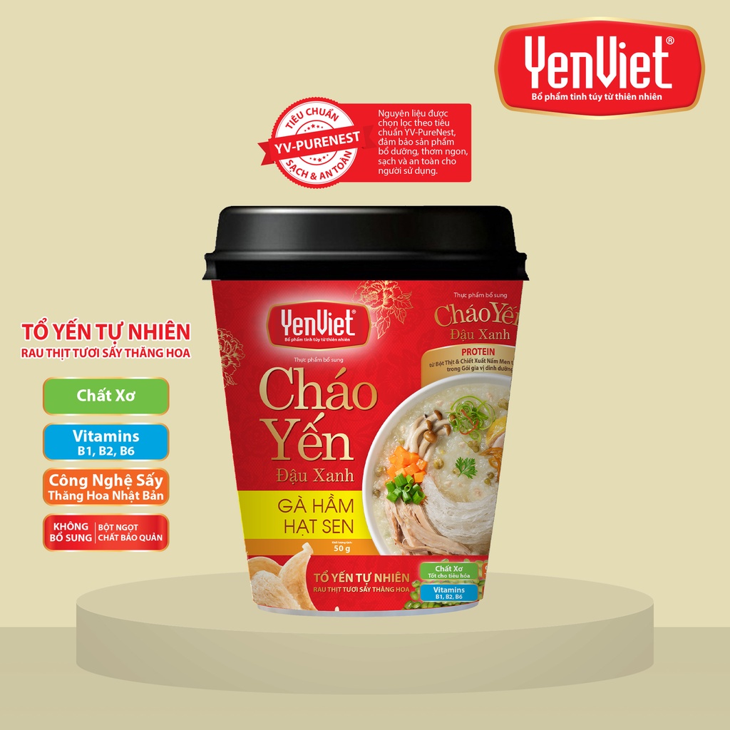 Cháo Yến Đậu Xanh [Thùng 24 ly]
