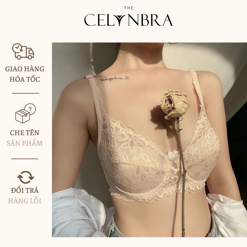 Áo ngực bra ren đệm mút mỏng mềm mại có gọng nâng gợi cảm THE CELYNBRA - AL42