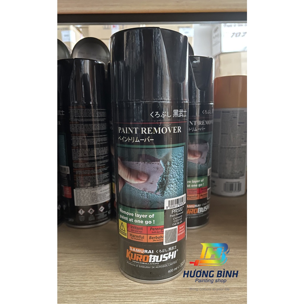 Sơn xịt SAMURAI - Tẩy sơn trên bề mặt kim loại PR500
