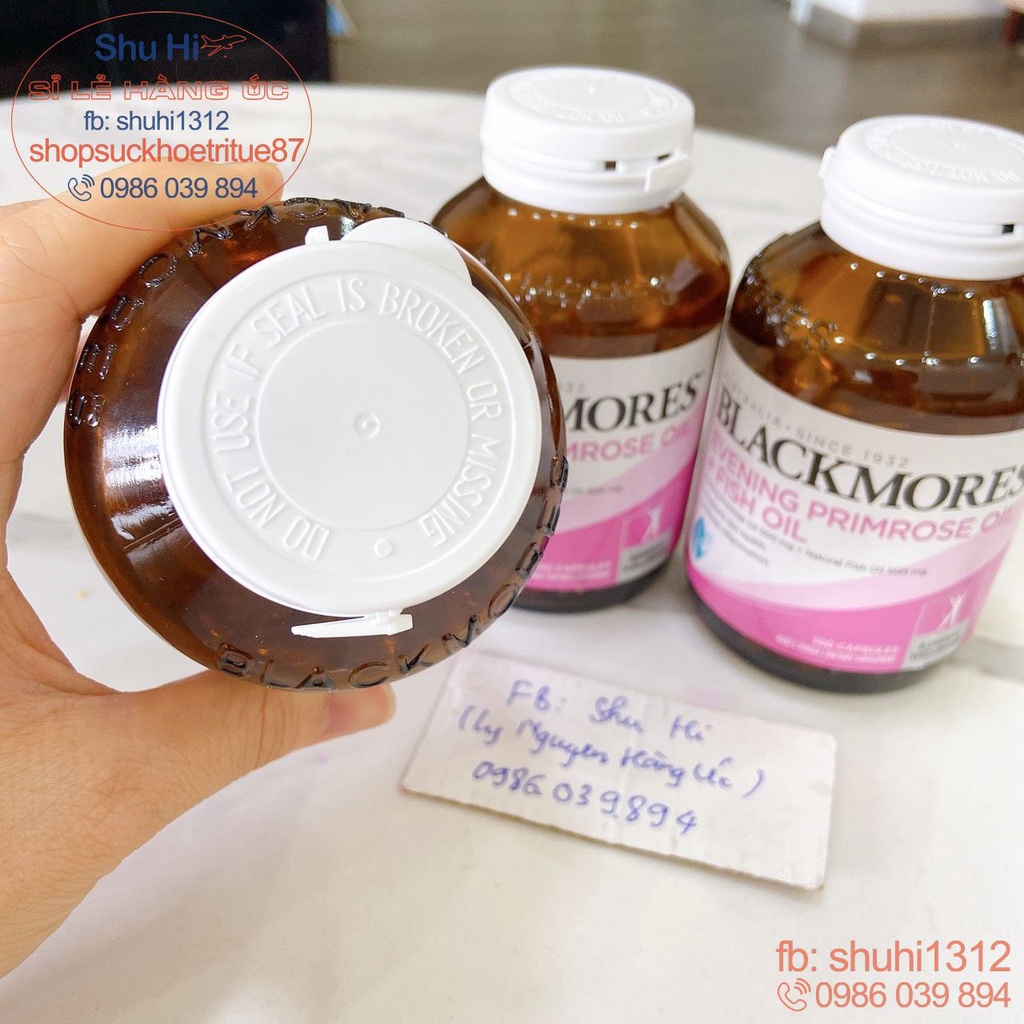 Viên uống tinh dầu hoa anh thảo và dầu cá blackmores evening primrose oil, fish oil 1000mg 100 viên Úc