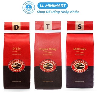 Cà phê rang xay highlands coffee truyền thống/moka/culi/sành điệu/di sản gói 200g