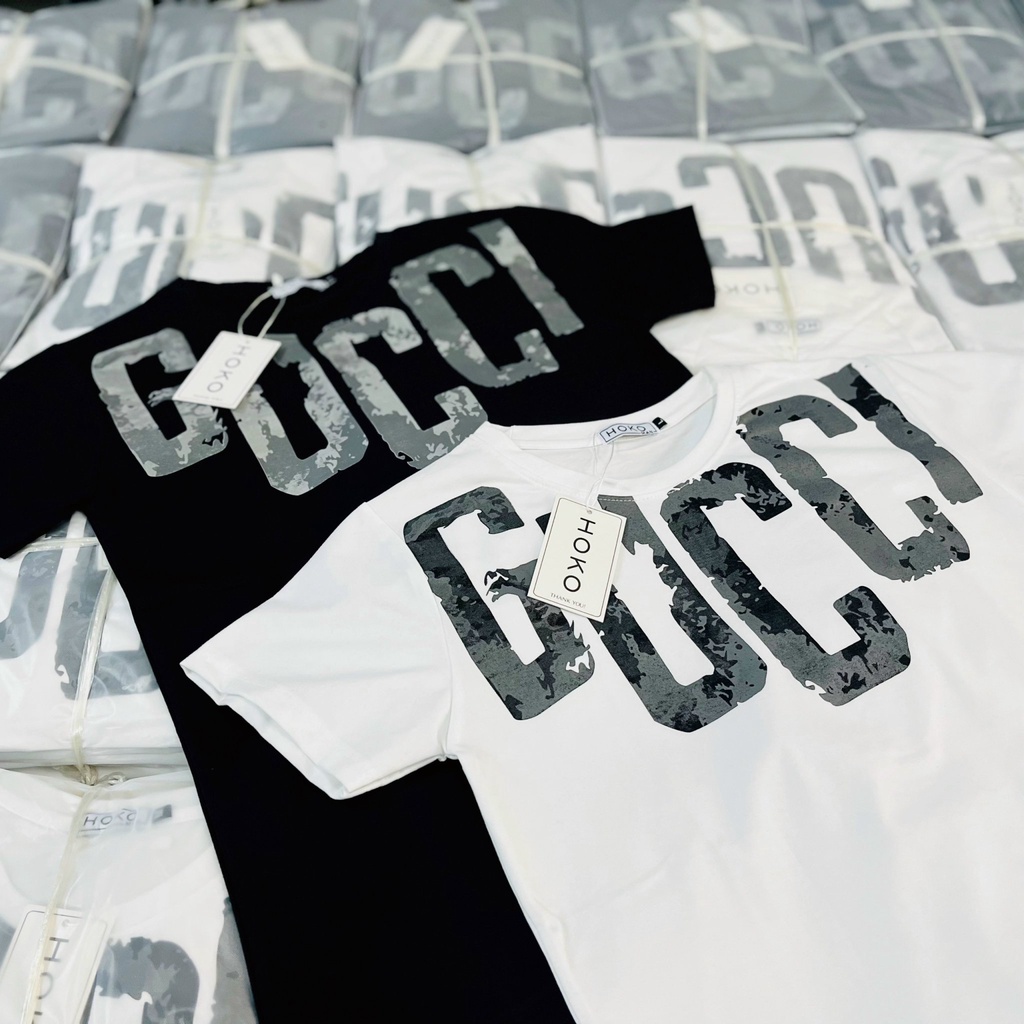 Áo phông nam nữ cổ tròn cao cấp Gucci Cotton hàng cực chất cho mùa hè