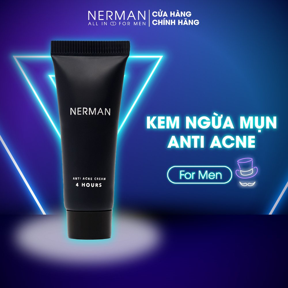 Kem ngừa mụn nam Nerman Nano AntiAcne 4h 10ml