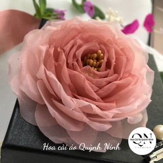 Phụ kiện cài áo cao cấp - hoa cài áo váy handmade song hoa điệu đà cho nàng
