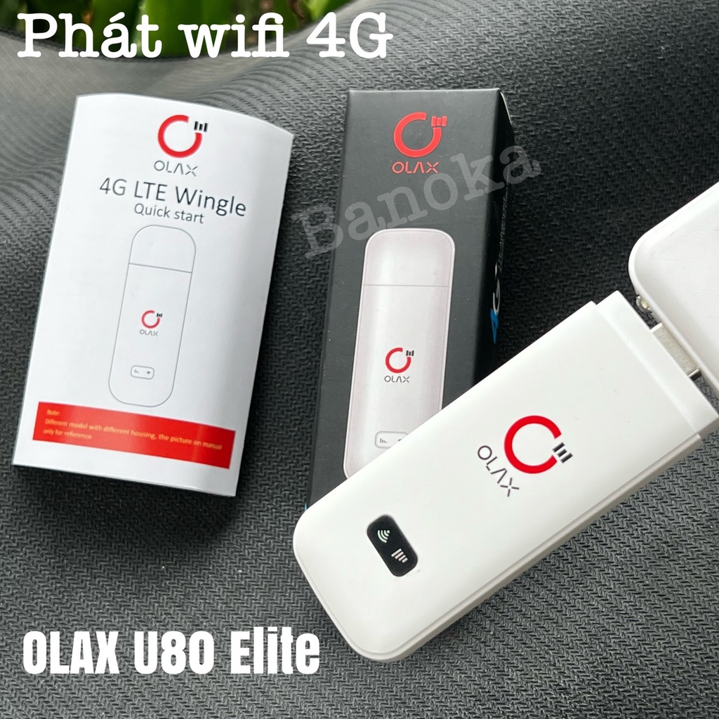 Thiết bị Phát Wifi 4G Olax, phát wifi từ sim 4G Olax  U80 Elite Tốc độ cao- USB LTE-USB phát wifi mang đi du lịch