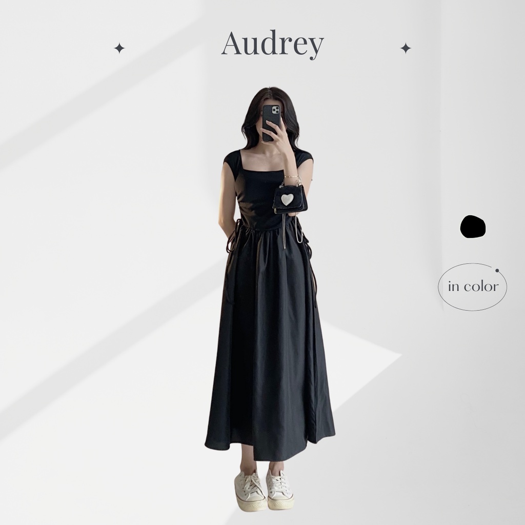 V038 Váy thun tăm pha thô sát nách AUDREY