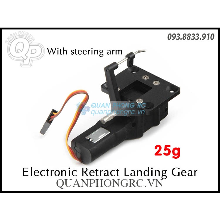 Càng Đáp Lái Mũi Điện Retract 25g Electronic Retract Landing Gear With Steering Arm (1 Cái)