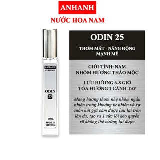 Nước hoa Nam ANHANH ODIN EDP 25 Tươi mát, sảng khoái, tràn đầy năng lượng - Lưu hương 4-6 tiếng - 10ml